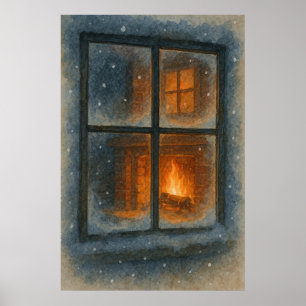 Winter 8, Hearth Glow, Seasonal Print