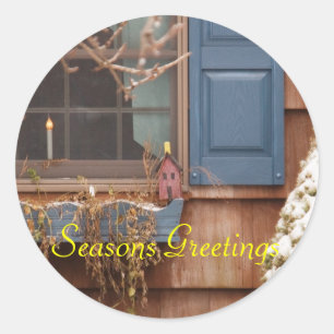 Winter - A winters morning Classic Round Sticker