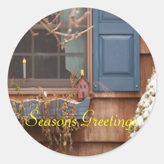Winter - A winters morning Classic Round Sticker (Front)