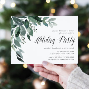 Winter Abundance   Holiday Party Invitation
