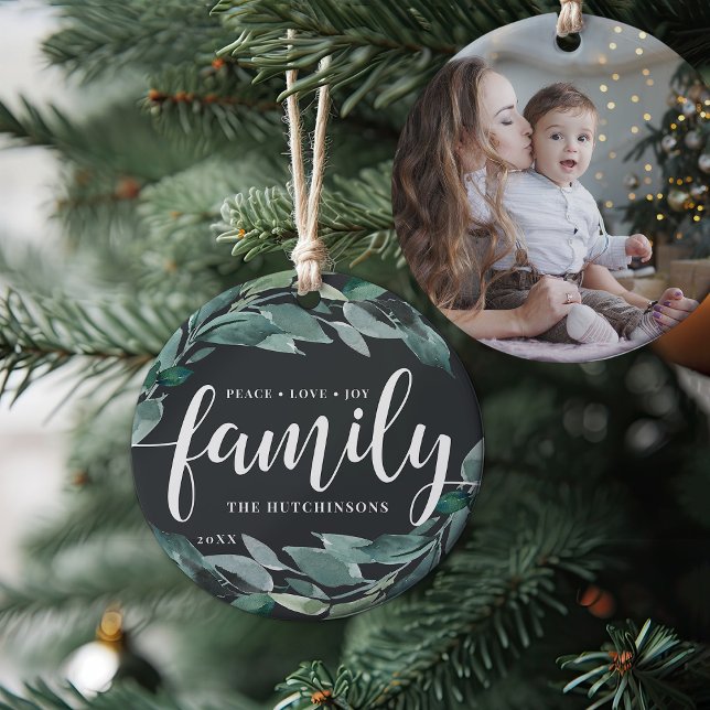 Winter Abundance | Peace Love Joy Family Ceramic Ornament (Creator Uploaded)