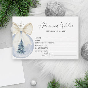 Winter advice and wishes bridal shower stationery
