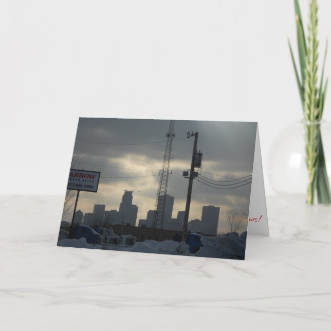 “Winter Afternoon in Minneapolis" Christmas Card (Front)
