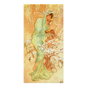 Winter Alfons Mucha Art Nouveau Poster