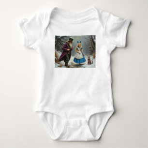 Winter Alice baby white bodysuit