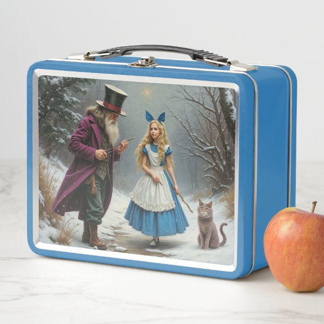Winter Alice blue lunchbox (In Situ)