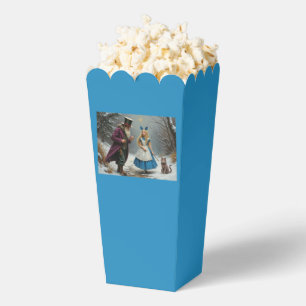 Winter Alice blue popcorn boxes
