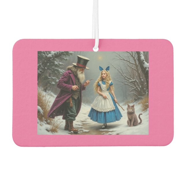 Winter Alice pink car air freshener (Front)