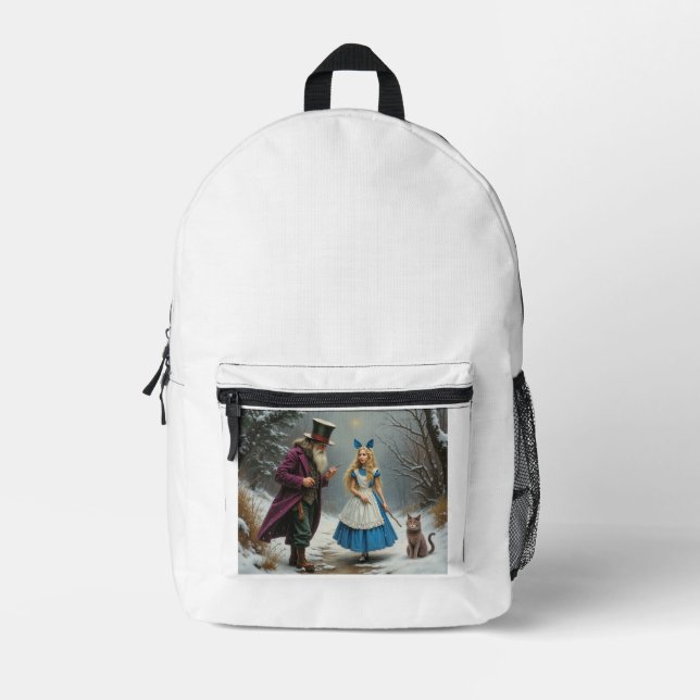 Winter Alice white backpack (Front)