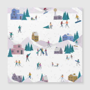 Winter Alps holidays: active people seamless