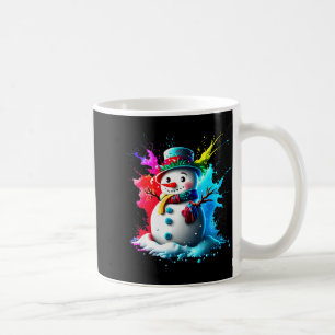 Winter And Snow Christmas A Coloured Snowman Coffee Mug