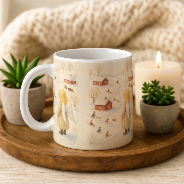 Winter Angel Mug Christmas Village Gift (Creator Uploaded)