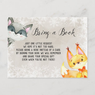 Winter Animal Woodland Books for Baby Card