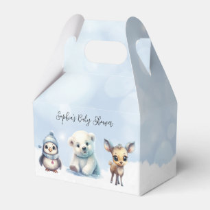 Winter Animals Cold Outside Baby Shower Favor Box