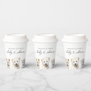 Winter Animals Gender Neutral Baby Shower Paper Cups