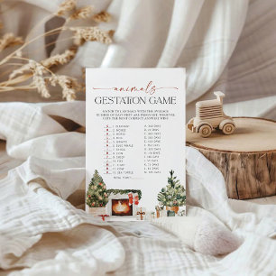 Winter Animals Gestation Baby Shower Game