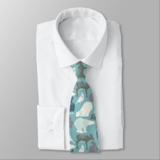 Winter Animals Wildlife Tie
