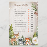 Winter Animals Woodland Mummy or Daddy Game