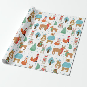 Winter Animals Wrapping Paper
