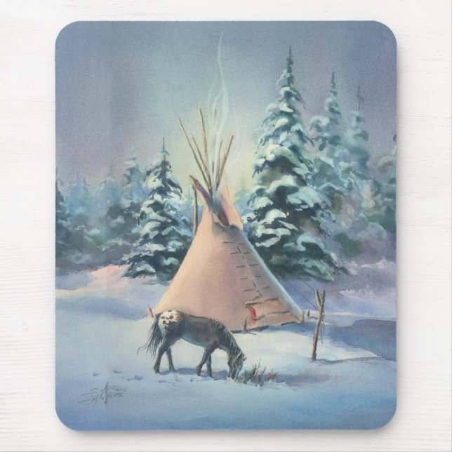 WINTER APPALOOSA by SHARON SHARPE Mouse Pad (Front)
