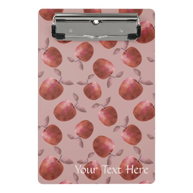 Winter apples muted red shades  mini clipboard (Front)