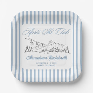 Winter Apre Ski Bachelorette Party Paper Plate