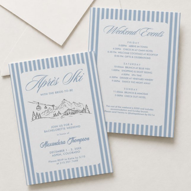 Winter Apres Ski Bachelorette Party  Invitation (Creator Uploaded)