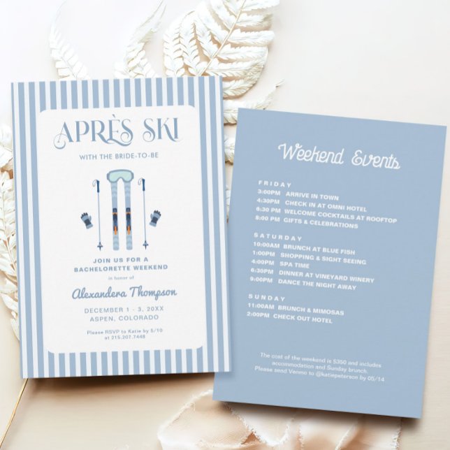 Winter Apres Ski Bachelorette Party  Invitation (Creator Uploaded)
