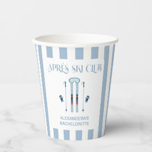 Winter Apres Ski Club Bachelorette Party Paper Cups