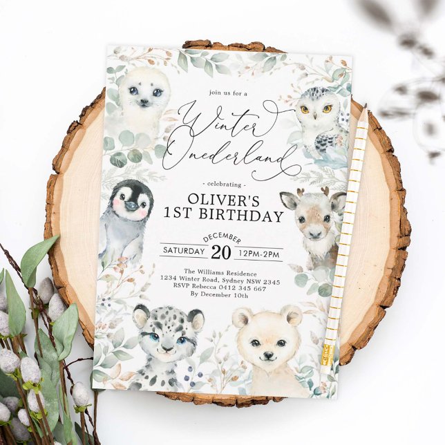 Winter Arctic Animals Gender Neutral Baby Shower I Invitation (Creator Uploaded)