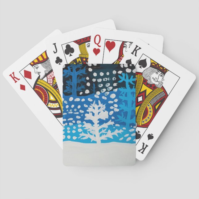 Winter art playing cards (Back)