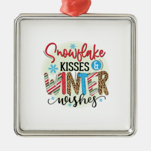 Winter Art Winter Wishes Metal Ornament