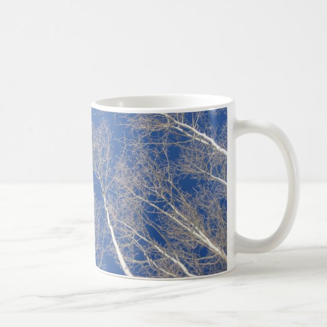Winter Aspen Trees Coffee Mug (Right)