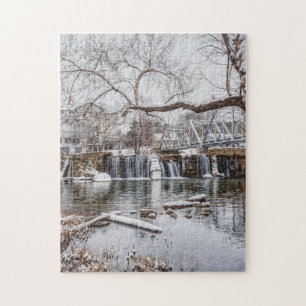 Winter At Finley Dam Jigsaw Puzzle