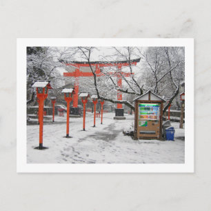Winter at Hirano Shrine: Kyoto Postcard