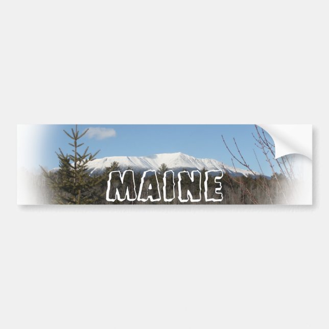 Winter at Katahdin Bumper Sticker (Front)