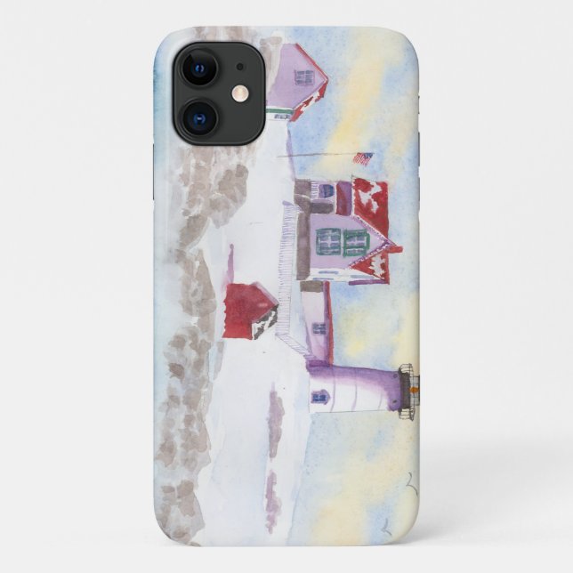 winter at Nubble LIghthouse in Maine Case-Mate Sam iPhone Case (Back)