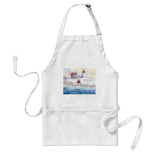 winter at Nubble LIghthouse in Maine Standard Apron (Front)