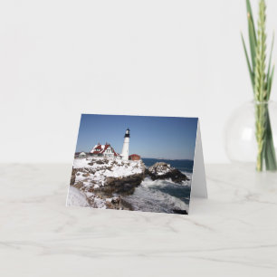 Winter at Portland Head Light  Card