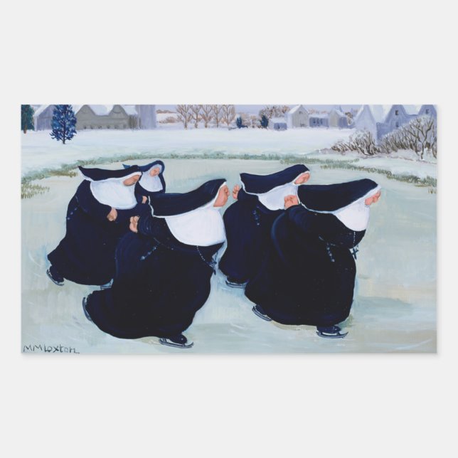 Winter at the Convent Rectangular Sticker (Front)