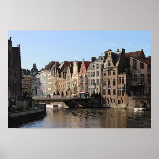 Winter at the Kornlei in Gent, Belgium Poster (Front)