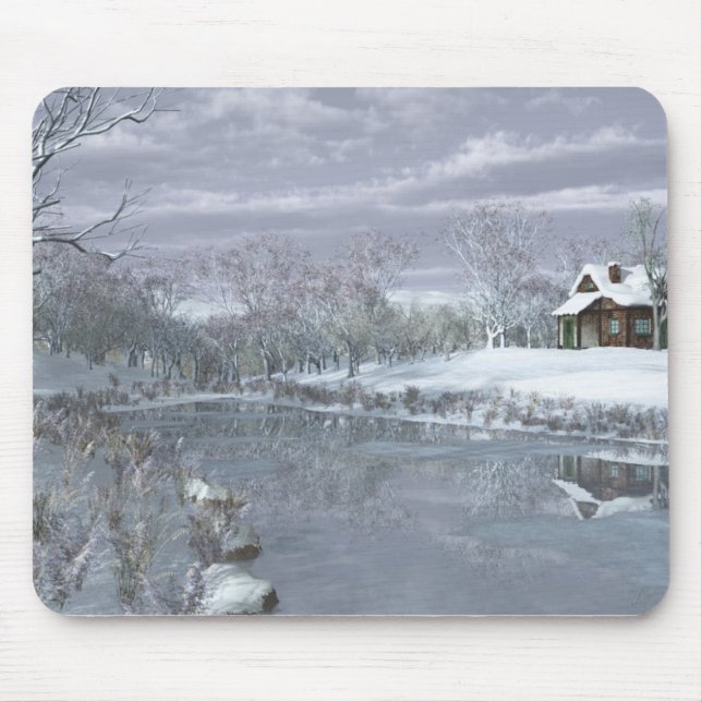 Winter at the Lake Mousepad (Front)