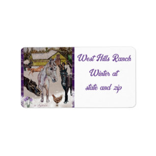 winter at west hills ranch label