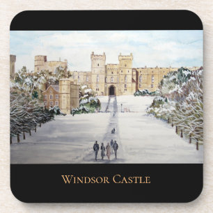 Winter at Windsor Castle by Farida Greenfield Coaster