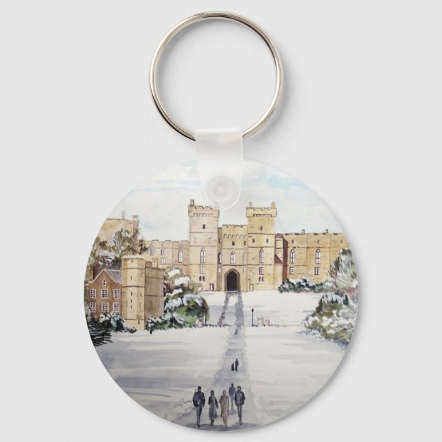 Winter at Windsor Castle Key Ring (Front)