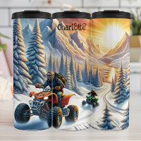 Winter ATV: Snowy Mountain Sunset Ride