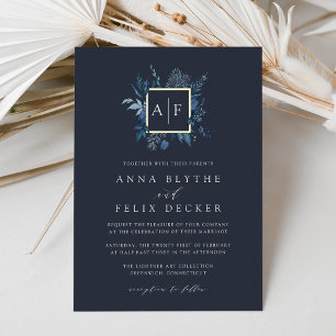 Winter Azure Monogram Wedding