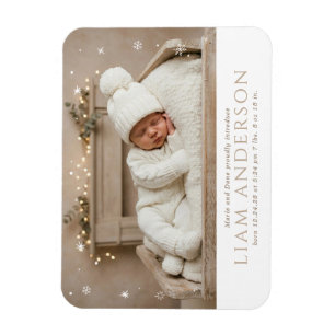 Winter Baby Announcement Magnet
