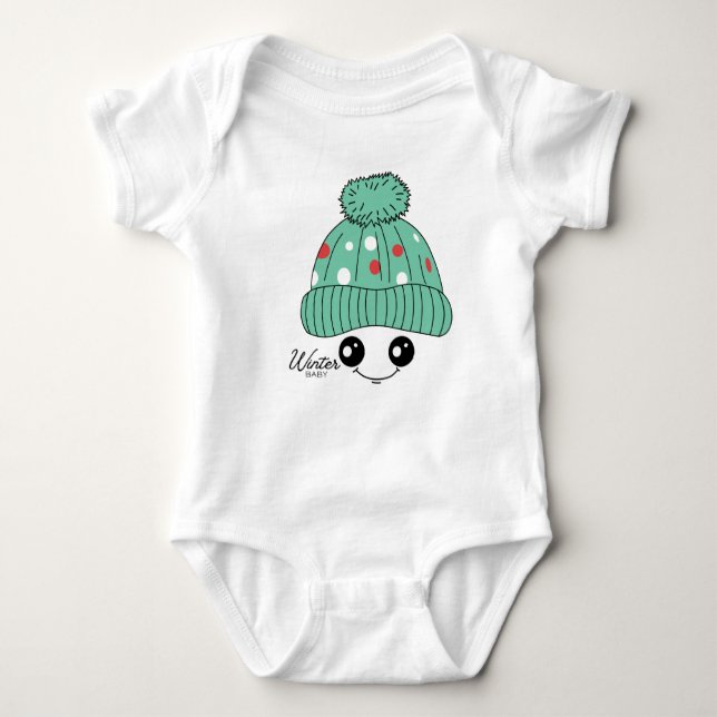 Winter baby baby bodysuit (Front)