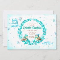 Winter Baby Boy Shower Invitation